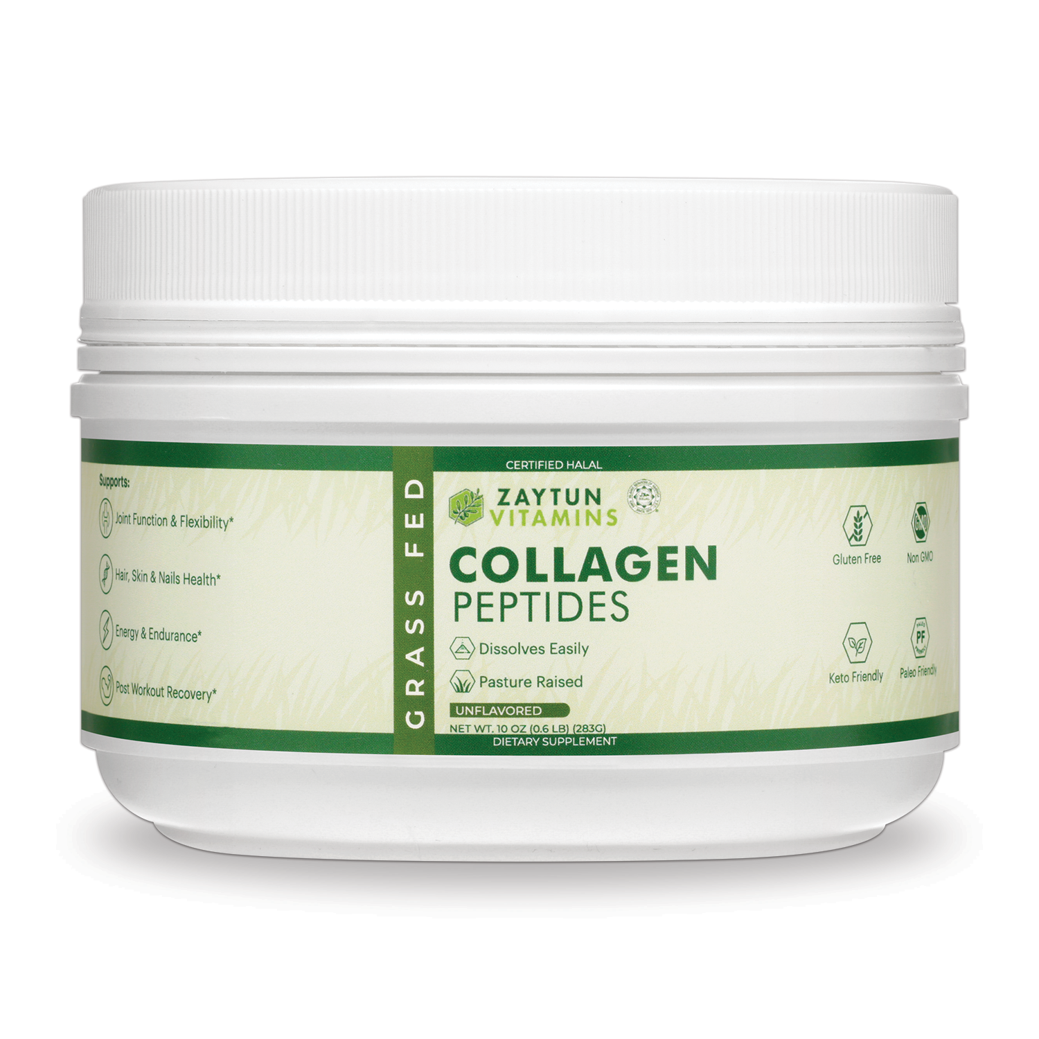 Collagen Peptides Powder | Halal, 16 oz.