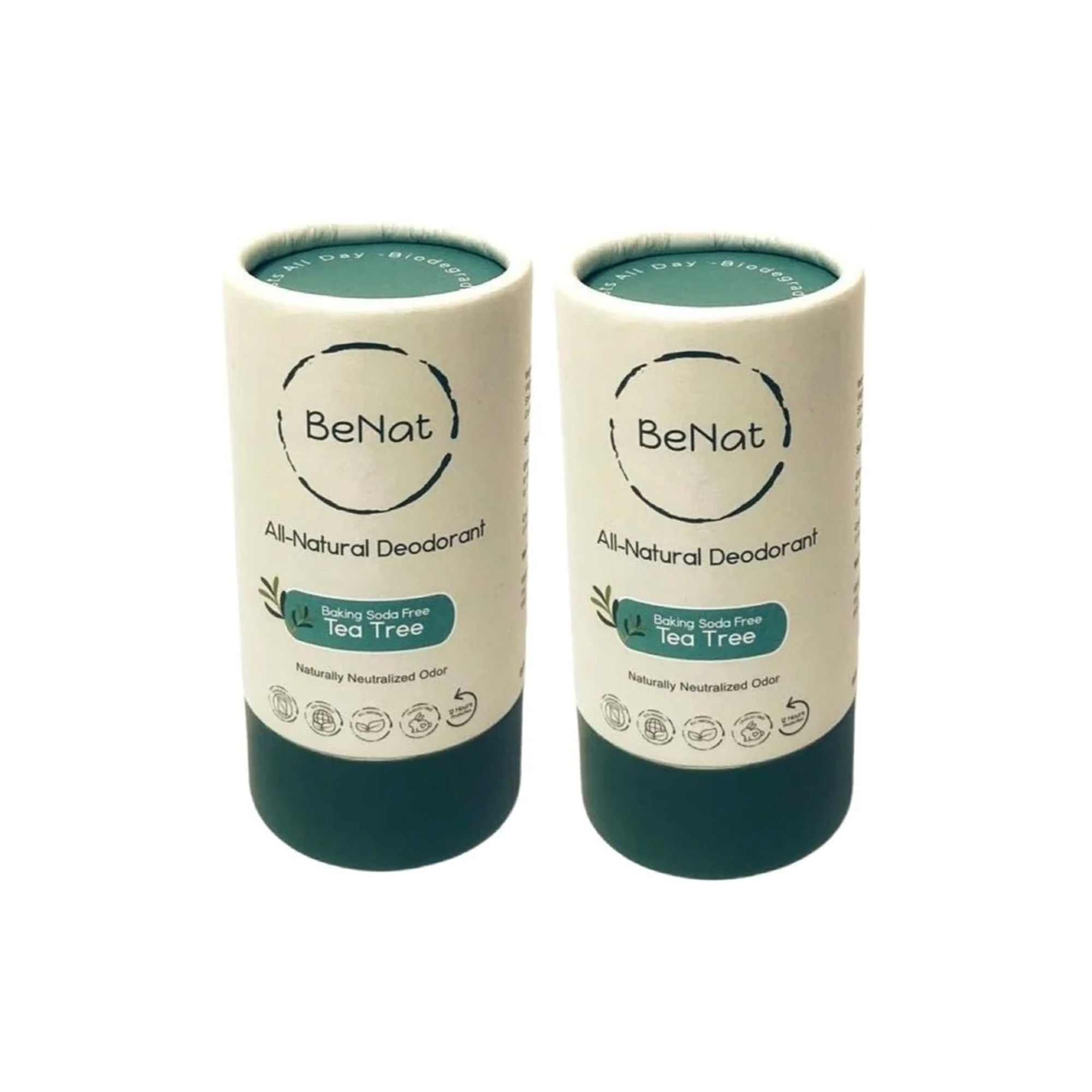 2-Pack All-Natural, Plastic-Free Deodorants