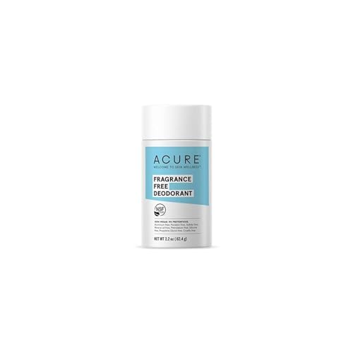 Acure Aluminum-Free Deodorant - Organic, Vegan, Sensitive Skin Formula - Unscented, 2.2 Oz