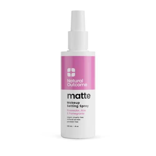 Natural Outcome Matte Makeup Setting Spray - Locks In Makeup, Nourishes Skin - 4 oz