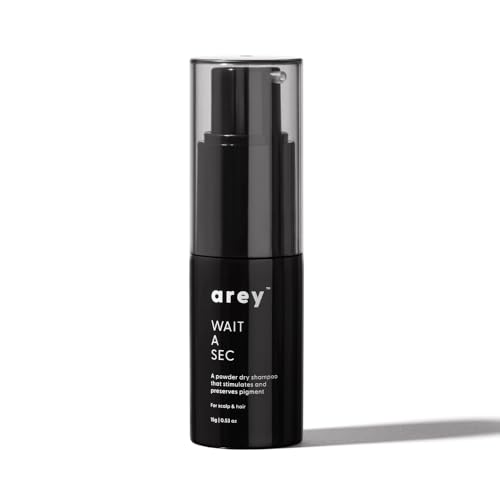 Arey Wait A Sec Dry Shampoo - Absorbs Oil, Adds Volume, Preserves Pigment - Vegan, 0.53 oz