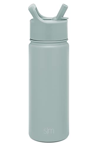 Simple Modern Kids Water Bottle - Vacuum Insulated, BPA-Free, Leakproof - 18oz, Sea Glass Sage