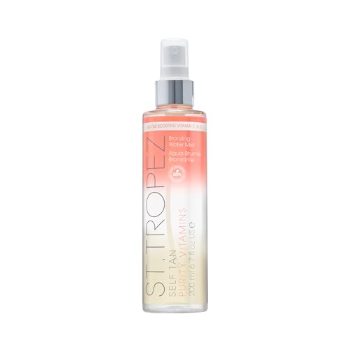 St.Tropez Self Tan Purity Body Mist - Instant Glow, Vitamin C & D Boosters, Vegan - 6.7 Fl Oz