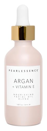 Pearlessence Argan & Vitamin E Facial Oil - Deep Hydration, Revitalizes Skin Tone - 1.83oz