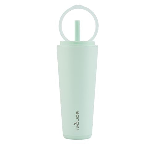 REDUCE 32oz Halo Stainless Steel Tumbler - Keeps Drinks Cold 32 Hrs, Spill-Proof Straw