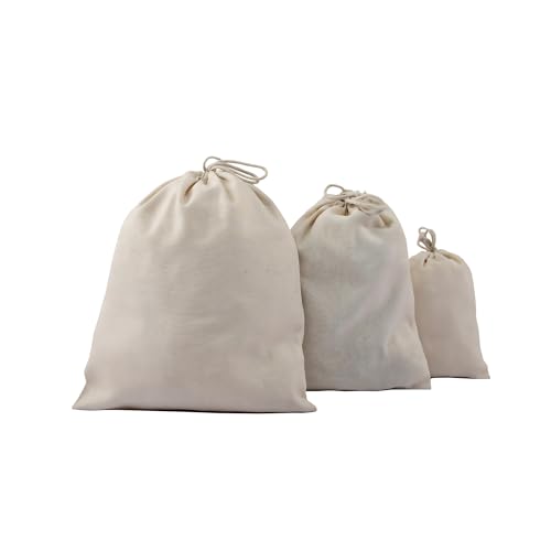 EcoGreen Textiles Reusable Produce Bags - Organic Cotton, Durable, Lightweight - Pack of 25