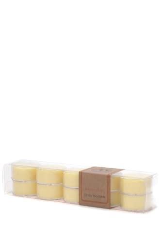 Eco Candle Co. Lemondrop Tea Light Candles - 100% Soy Wax, Handcrafted, Recyclable Cups - 10-Pack