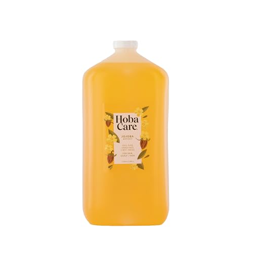 HobaCare Jojoba Oil - 100% Pure, Cold Pressed for Skin & Scalp Care - 128 fl oz