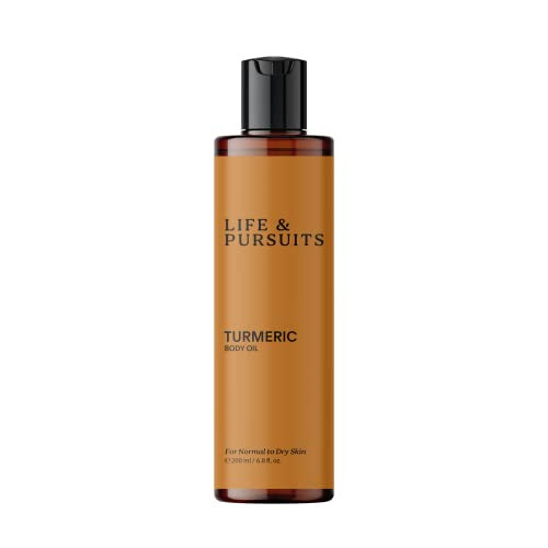 Life & Pursuits Turmeric Body Oil - Hydrates, Reduces Dark Spots, Non-Greasy, 6.8 Fl Oz