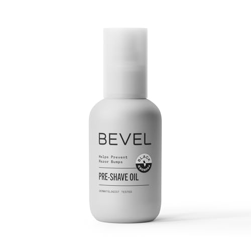 Bevel Pre Shave Oil - Softens Hair, Protects Skin, Hydrating Castor & Olive Oils - 2 Fl Oz