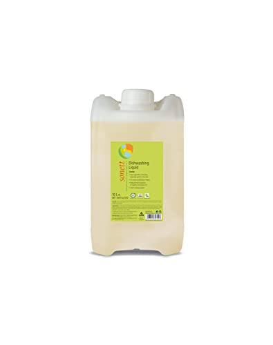 Sonett Organic Dishwashing Liquid - Hypoallergenic, 100% Biodegradable, Lemon Scent - 2.6 gal