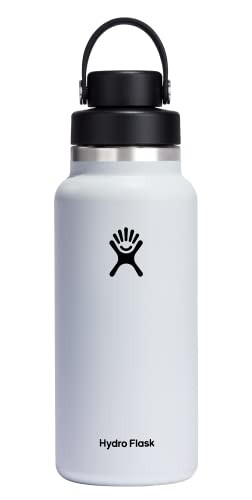 Hydro Flask 32 Oz Wide Mouth Water Bottle - Insulated, Leakproof, Pure Taste - White