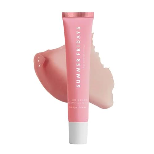 Summer Fridays Lip Butter Balm - Hydrating Vegan Lip Mask with Sheer Pink Tint - 0.5 Oz