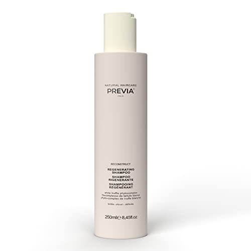 PREVIA Reconstruct Regenerating Shampoo - Moisturizes & Repairs Damaged Hair - 8.45 oz