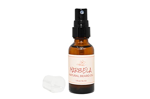 Marbela Cosmetics Beard Oil - Softens Facial Hair, Vegan, Rosemary Scent - 1fl oz / 30ml