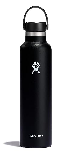 Hydro Flask Water Bottle - TempShield Insulation, Leakproof, BPA-Free - 24oz, Black