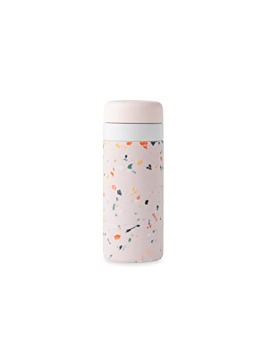 W&P Porter Insulated Water Bottle - Pure Ceramic Coating, Leakproof, 16 oz Blush Terrazzo