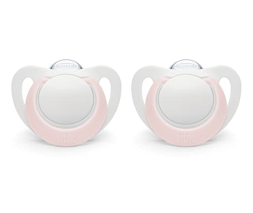 NUK Newborn Orthodontic Pacifiers - Natural Shape, BPA-Free, Easy Clean - 2 Pack for 0-2 Months