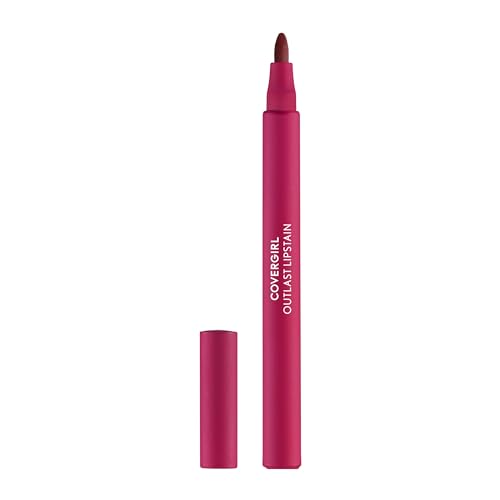 COVERGIRL Outlast Lip Stain - Long-Lasting, Vegan Formula, Transfer-Proof, 0.06oz