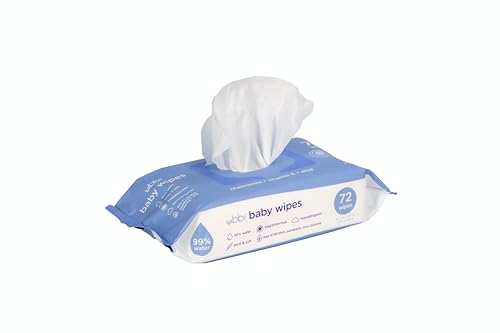 Ubbi Baby Wipes - Hypoallergenic, Chamomile & Aloe Infused, EWG Verified - 72 Count