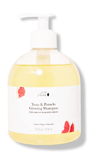 100% PURE Yuzu & Pomelo Shampoo - Revitalizing Shine, Nourishing Botanicals - 16 Fl Oz