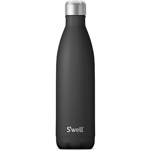 S'well Stainless Steel Water Bottle - Keeps Drinks Cold for 48H, Hot for 24H, BPA Free - 25oz Onyx