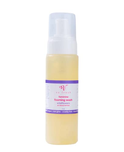 Wildflowers Feminine Wash Foam - Soothes Inflammation, Rose Lavender Aroma - 7oz