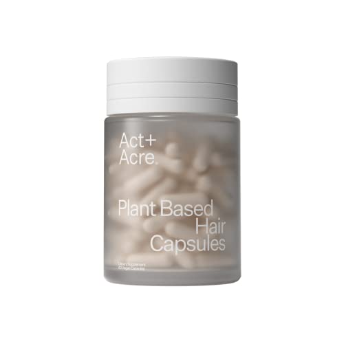 ACT+Acre Hair Supplement - Promotes Thicker, Fuller Hair with Plant-Based Vitamins - 60 Capsules