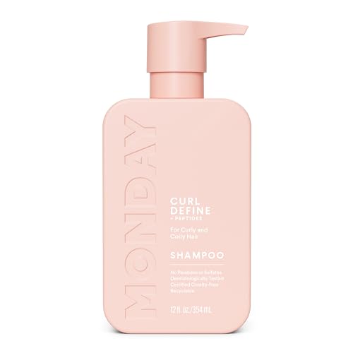 MONDAY HAIRCARE Curl Define Shampoo - Nourishes Curls, Tames Frizz, 100% Recyclable - 12oz