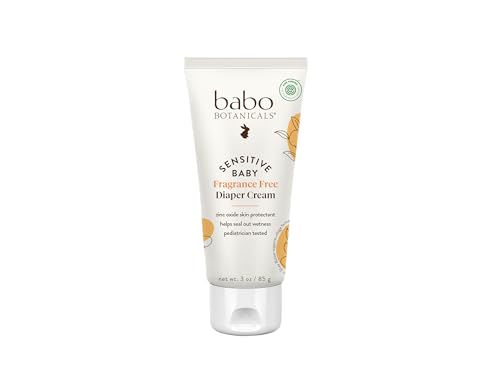 Babo Botanicals Diaper Cream - Soothes & Protects Sensitive Skin, EWG Verified - 2.5oz