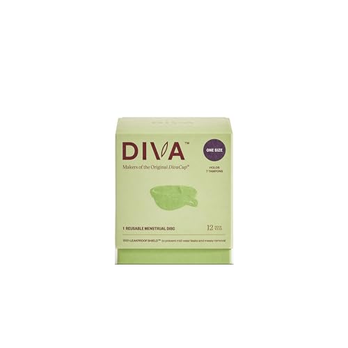 Diva Disc Menstrual Cup - Leakproof Comfort, 12-Hour Wear, Medical-Grade Silicone - Holds 7 Tampons