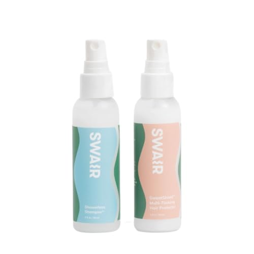 SWAIR Leave-In Conditioner & Showerless Shampoo - Protects Hair, Clean Ingredients - 2oz Travel Size