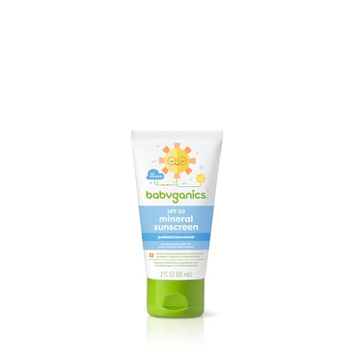 Babyganics SPF 50 Mineral Sunscreen - Plant-Based, Pediatrician Tested, 2oz