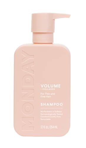 MONDAY Haircare Volume Shampoo - Nourishes Thin, Fine, Oily Hair, Cruelty-Free, 12oz