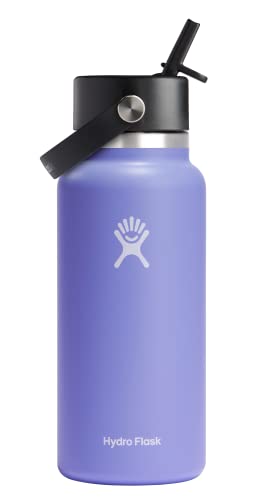 Hydro Flask Water Bottle - Insulated, Leakproof Flex Straw Cap, Pure Taste - 32oz