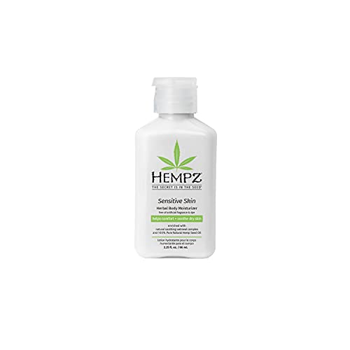 Hempz Sensitive Skin Body Lotion - Soothing Moisturizer with Hemp & Oatmeal, 2.25 oz