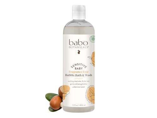 Babo Botanicals Baby Body Wash - Nourishing, Fragrance-Free, EWG Verified - 2-in-1 16oz