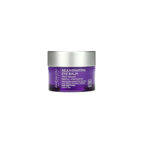 Andalou Naturals Eye Cream - Hydrating Bakuchiol Balm for Fine Lines, Non-GMO - 0.45 OZ