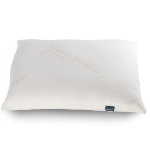 Naturepedic Organic Pillow - Soft Cotton & PLA for Neck Relief, Cooling Comfort - 20” x 26”