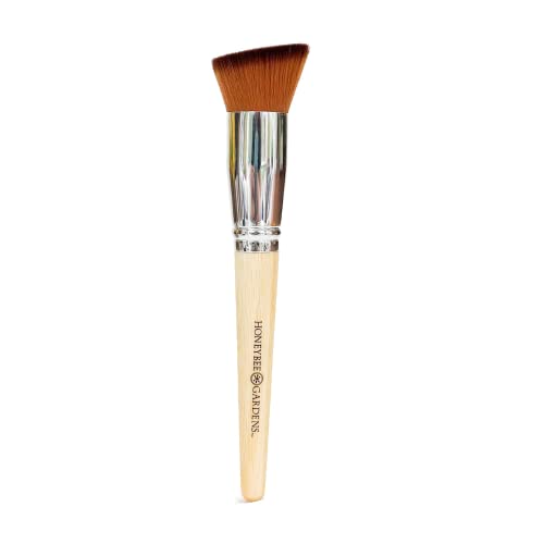 Honeybee Gardens Foundation Brush - Soft Application, Bamboo Handle, Vegan - Full Size