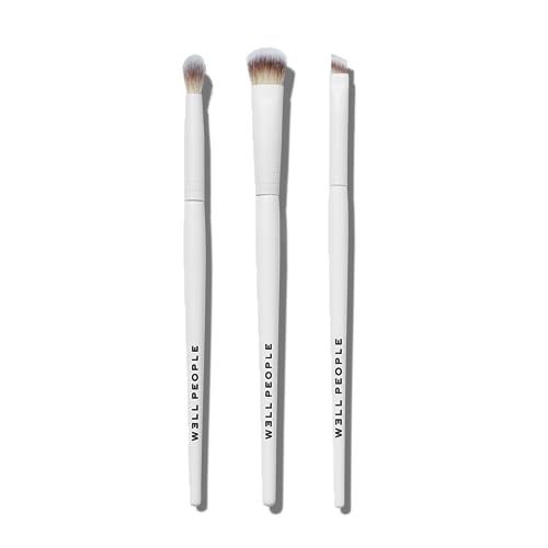 Well People Makeup Brush Set - Flawless Eye Looks, Cruelty-Free Bristles - 3 Essential Brushes
