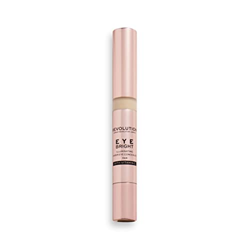 Makeup Revolution Eye Bright Concealer - Brightens Under-Eyes, Vegan Formula - Fair, 3ml