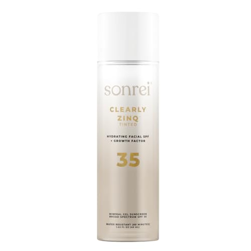 Sonrei Clearly Zinq Hydrating Facial SPF 35 - UVA/UVB Protection, Vegan, Water Resistant - 1.7oz