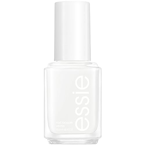 essie Nail Polish - 8-Free Vegan Formula, Glossy Snowy White Finish - 0.46 fl oz