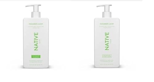 Native Vegan Cucumber & Mint Shampoo & Conditioner Set - Volume Boosting, 16.5 fl oz Each