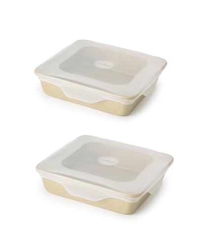 W&P Reusable Silicone Stretch Lids - Airtight Seal, Dishwasher & Microwave Safe - Set of 2, 8x8