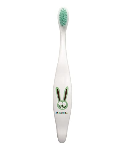 Jack N' Jill Bio Toothbrush - Extra Soft, Biodegradable Corn Starch, Bunny Design - Kids Size