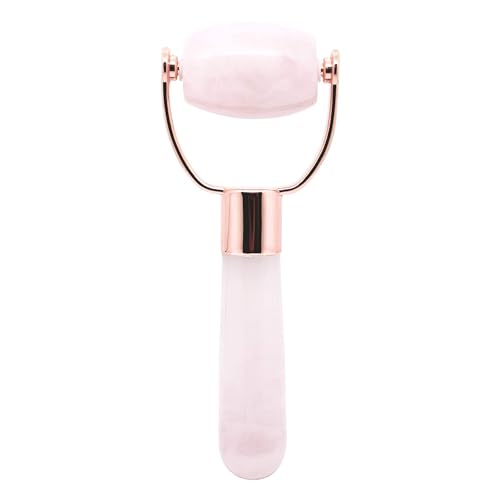 Lazy Perfection Face Roller - Enhances Skin Glow, Natural Rose Quartz - Petite 1.6oz