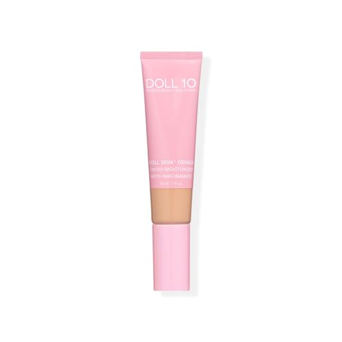 Doll Skin Genius Tinted Moisturizer - Hydrating with Plant-Based Collagen & Niacinamide - 1 Fl Oz