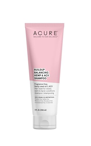 ACURE Buildup Balancing Shampoo - Resets & Balances Hair, Fragrance Free - 8 Fl Oz